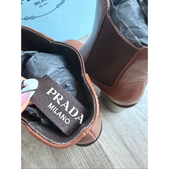 Prada Ankle Boots Black Leather Womens Shoe Size US 6.5 EU  PRADA LEATHER ANKLE BOOTS SIZE EU 36.5 $1790